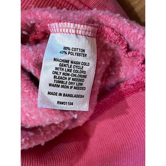 Crown & Ivy women's pink pullover hoodie. Flying South. Drawstring. Size 2XL - Picture 9 of 9